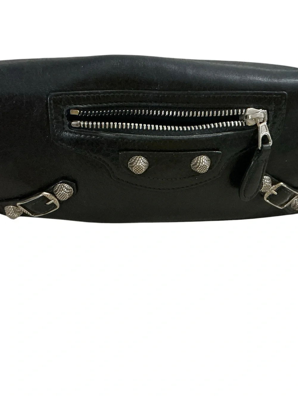 Balenciaga Black Leather with Silver Hardware